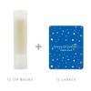 Andaz Press Royal Blue and Gold Glittering Graduation Party Collection, Lip Balm Favors Kissing the Graduate Good Luck!, 12-Pack view 3