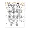 Andaz Press White and Gold Glittering Graduation Party Collection, Word Search Graduation Game Cards, 20-Pack view 1