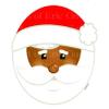 1/4 Sheet - African American Santa Christmas - Edible Cake/Cupcake Party Topper - D22538 view 1