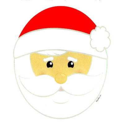 1/4 Sheet - Santa Christmas - Edible Cake/Cupcake Party Topper - D22537