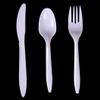 Daxwell Plastic Cutlery Kits, Medium Weight Polypropylene, Fork, Knife, Spoon, White, B10000494 (Case of 500) view 2