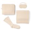 Jet&Bo 100% Pure Cashmere Travel Set: Blanket, Eye Mask, Socks, Carry/Pillow Case Natural in Gift Box view 2