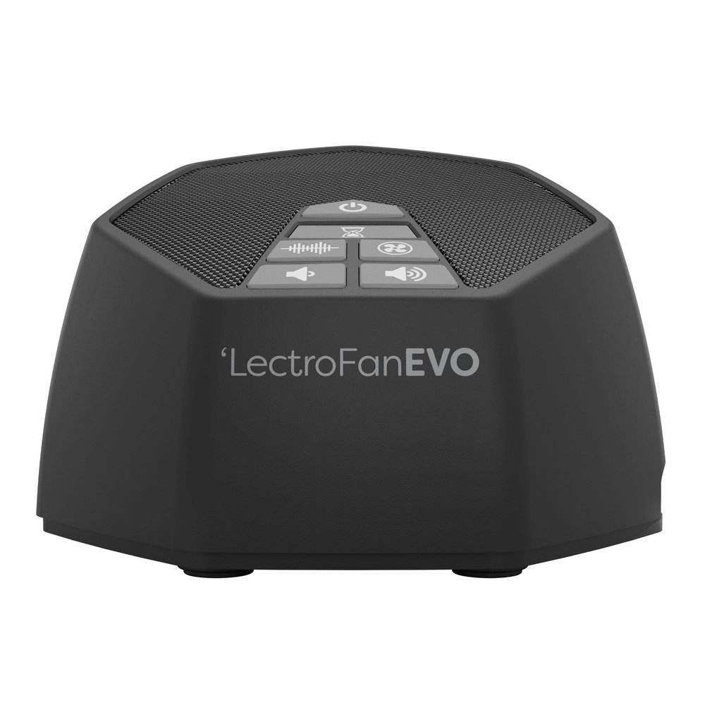 Adaptive Sound Technologies LectroFan EVO White Noise Machine - Compact Sleep Sound Machine for Bedroom, Travel, Study & More - 22 Non-Looping Fan, White & Ocean Noise Variations - Charcoal