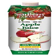 Sunberry Farms, Apple Juice 100% 33.8 fl oz. (12 count)