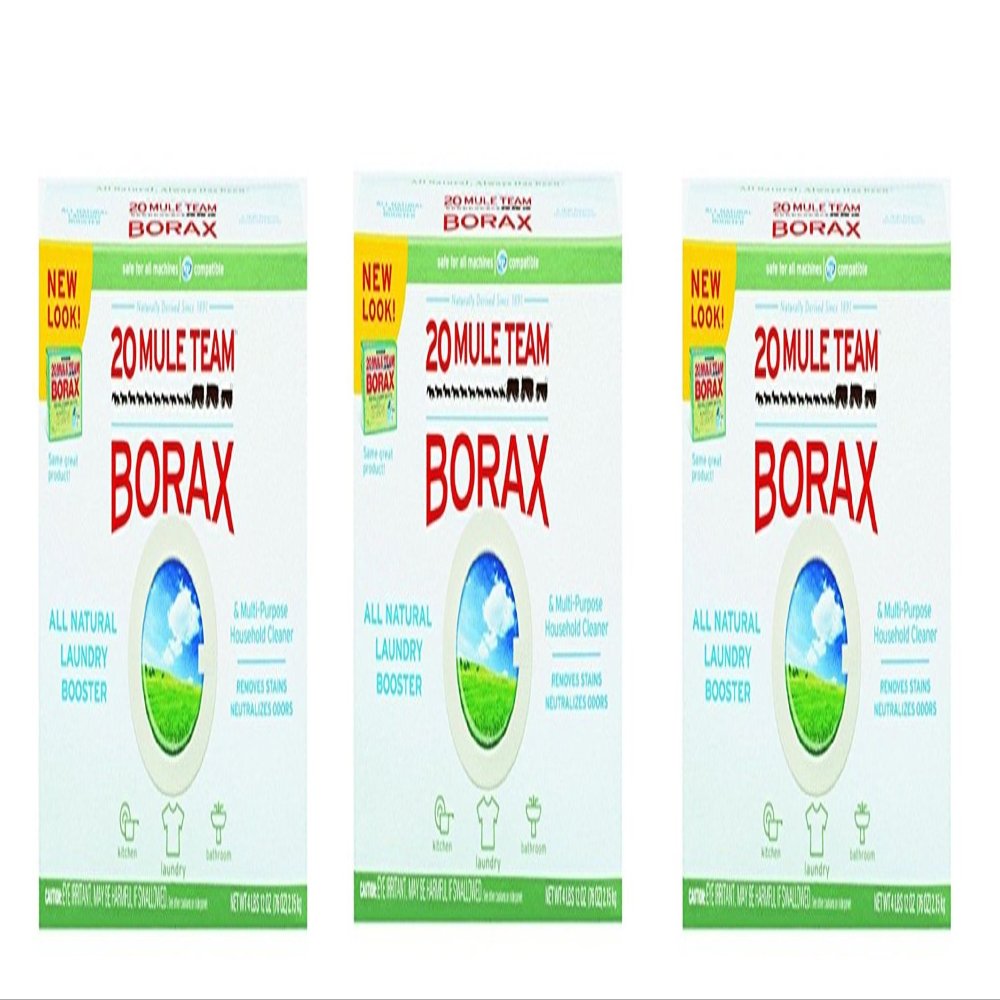 20 Mule Team Borax Laundry Booster, Powder FTsZhn, 3Pack (4 Pounds)