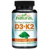 Why Not Natural Vitamin D3 K2 (MK-7) with Organic Spirulina, 10000 IU Extra Strength Supplement in Veggie Capsules, Supports Bone Health, Immune System and Mood view 1