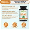 Why Not Natural Vitamin D3 K2 (MK-7) with Organic Spirulina, 10000 IU Extra Strength Supplement in Veggie Capsules, Supports Bone Health, Immune System and Mood view 2