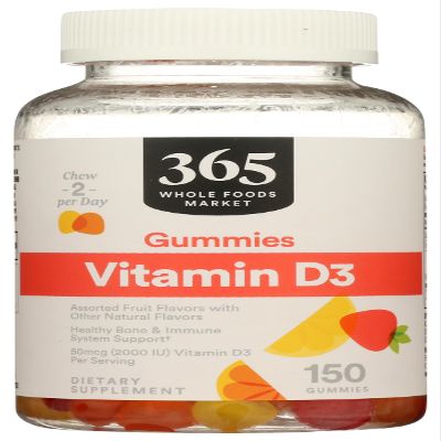 365 Everyday Value, Vitamin D3 Gummies, Assorted Fruit Flavors, 150 ct