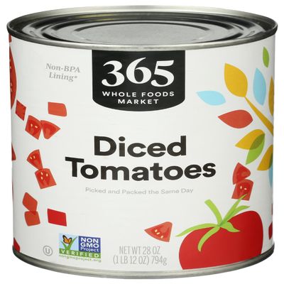 365 by Whole Foods Market, Diced Tomatoes, 28 Ounce