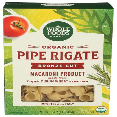 Whole Foods Market, Organic Pipe Rigate, 16 Ounce