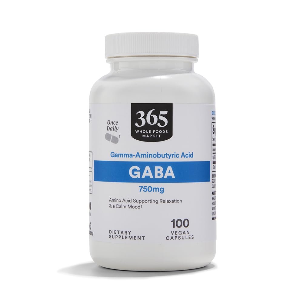 365 by Whole Foods Market, GABA 750Mg, 100 Vegetarian Capsules