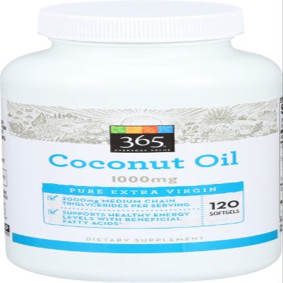 365 Everyday Value, Coconut Oil softgels, 120 CT