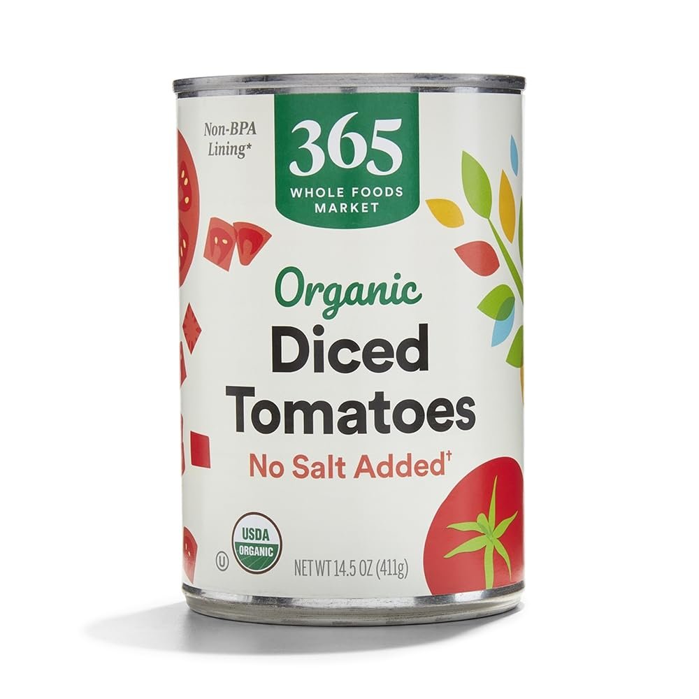 365 By Whole Foods Market, Organic Diced Tomatoes, No Salt Added, 14.5 Ounce