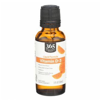 365 by Whole Foods Market, Vitamin D-3 Liquid Citrus Flavor 1000IU, 1 OZ
