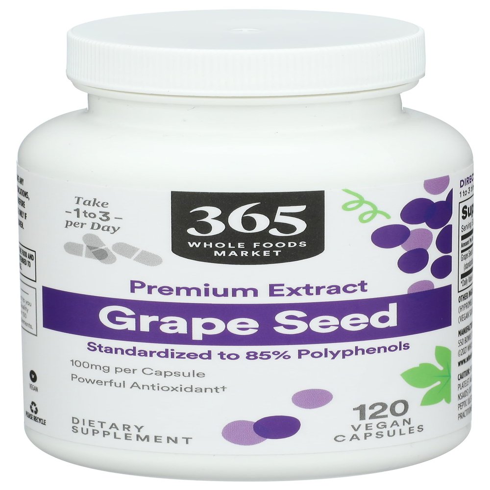 Whole Foods Market, Grapeseed Extract 100mg, 120 CT