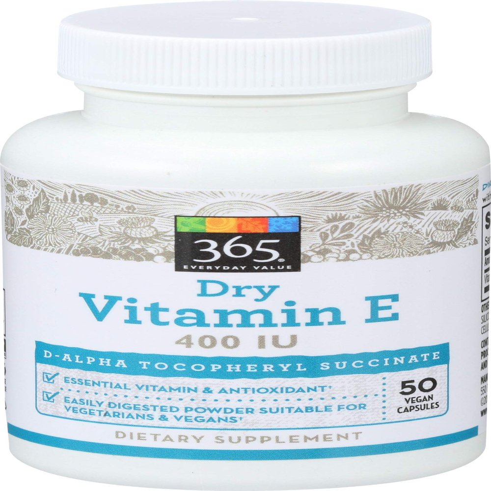 365 Everyday Value, Vegetarian E 400 IU, 50 CT