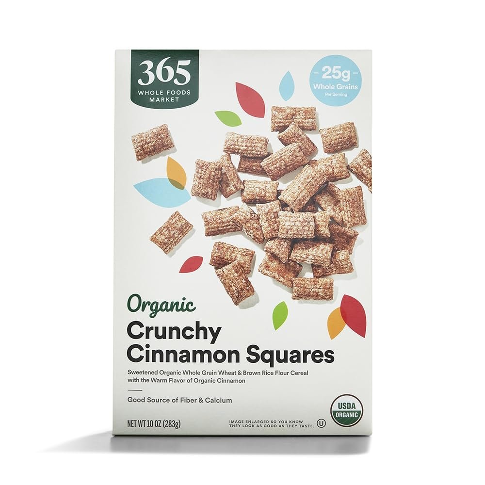 365 by Whole Foods Market, Organic Crunchy Cinnamon Squares Cereal, 10 Ounce