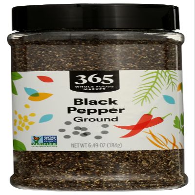 365 by Whole Foods Market, Medium Grind Black Pepper, 6.49 Ounce