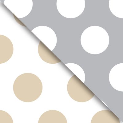 Jillson Roberts 6-Count Jumbo Rolls Double-Sided Gift Wrap, Gold and Silver Dots