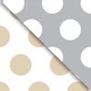 Jillson Roberts 6-Count Jumbo Rolls Double-Sided Gift Wrap, Gold and Silver Dots view 1