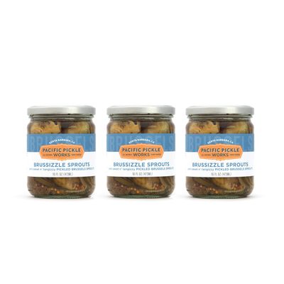 Brussizzle Sprouts (3-pack) - Semi-sweet pickled Brussels sprouts wedges 16oz