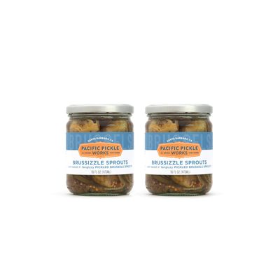 Brussizzle Sprouts (2-pack) - Semi-sweet pickled Brussels sprouts wedges 16oz