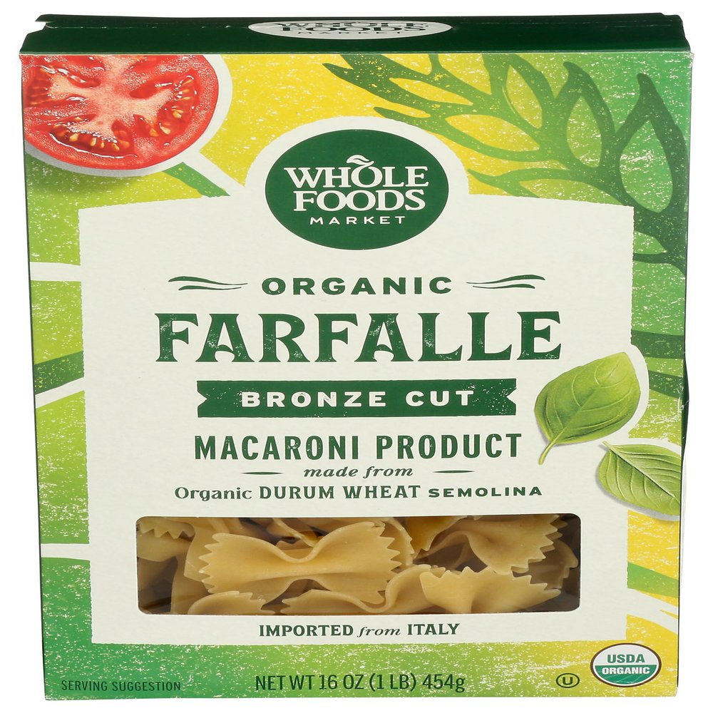 Whole Foods Market, Organic Farfalle, 16 Ounce