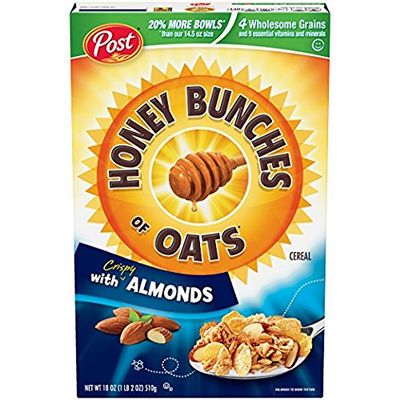 2 pack - Almond Honey Bunches of Oats, Large 18 oz boxes, with Almonds