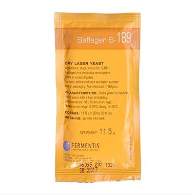 Fermentis 43145-MB Dry Yeast - Saflager S-189 (11.5 g) (Pack of 2)