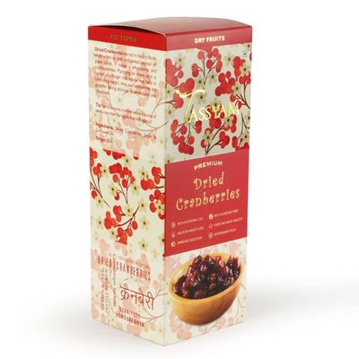 Tassyam Premium Dried Cranberries 250g | Healthy Dry Fruits Luxury Box