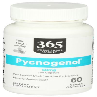 365 by Whole Foods Market, Pycnogenol Maritime Pine Bark Extract, 50mg Vegan Capsules, 60 Count