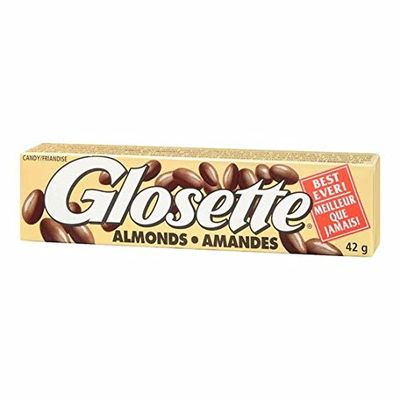 Glosette Chocolate Coating Almonds 42g Each Pack, Made in Canada (Almonds, 18 Packs)