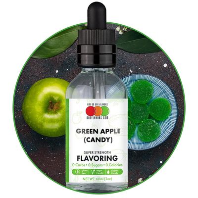 Green Apple (Candy) Flavored Liquid Concentrate - Natural 2 oz