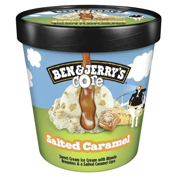 Ben & Jerry's, Salted Caramel Core Ice Cream, 16-Ounces (Pack of 8)