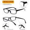 Kerecsen 4 Pack Reading Glasses for Men and Women with Spring Hinges, Lightweight Black Rectangular Readers Eyeglasses (2 Black 2 Tortoise, 3.50) view 4