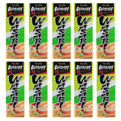 [ 10 Packs ] S&B Prepared Wasabi Paste In Tube 1.52 oz
