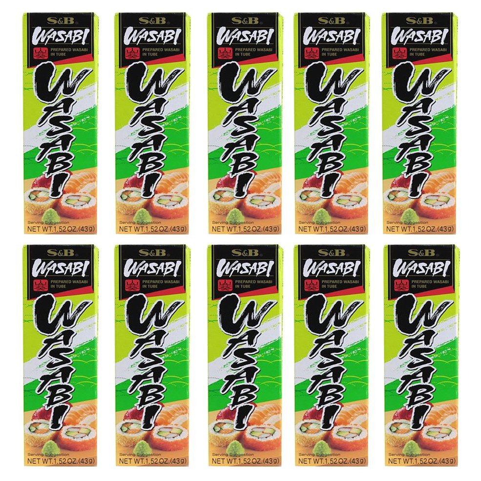 [ 10 Packs ] S&B Prepared Wasabi Paste In Tube 1.52 oz