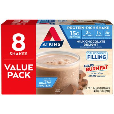 Atkins Iced Coffee Caf Caramel Protein-Rich Shake, with Coffee and Protein, Keto-Friendly and Gluten Free (12 Shakes)