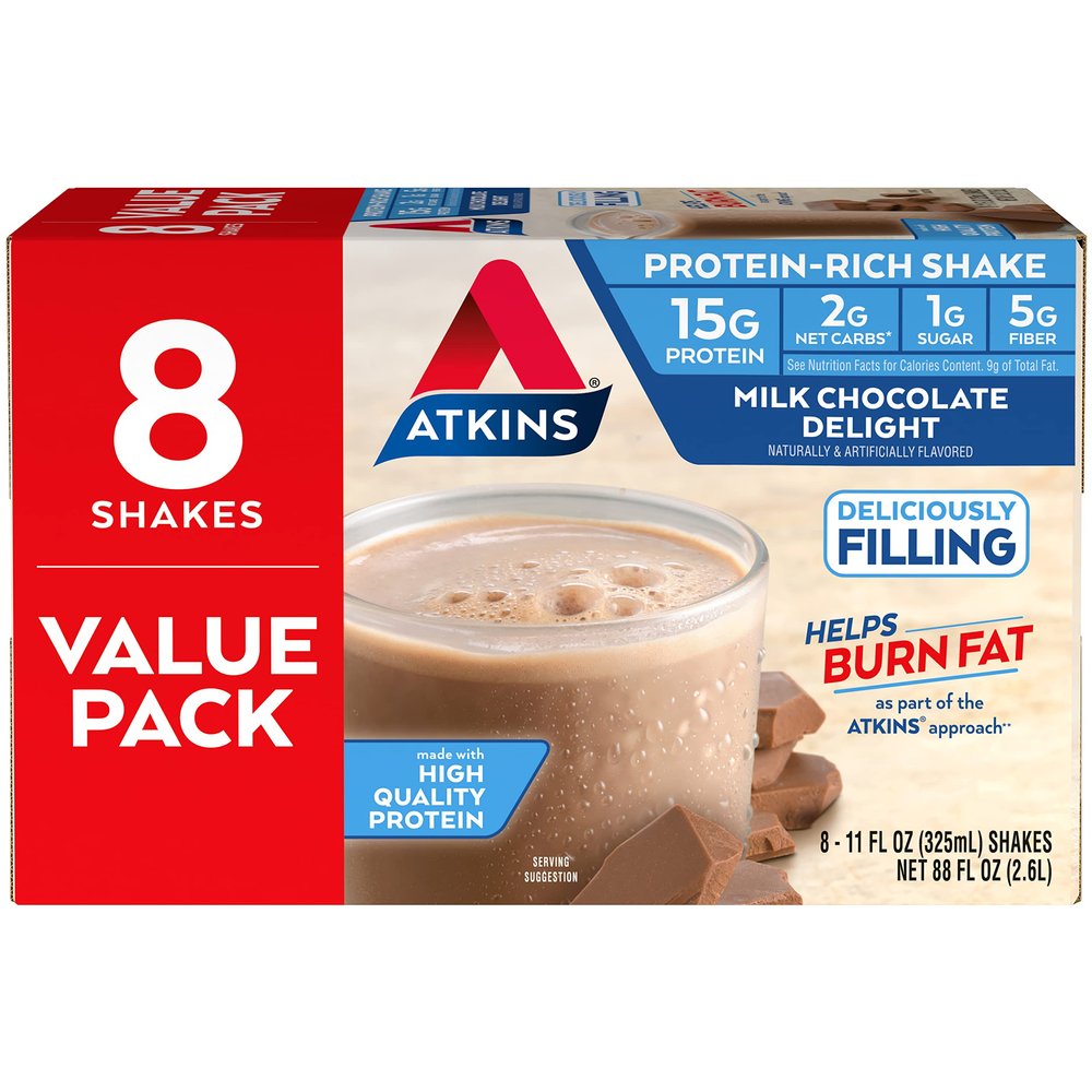 Atkins Iced Coffee Caf Caramel Protein-Rich Shake, with Coffee and Protein, Keto-Friendly and Gluten Free (12 Shakes)