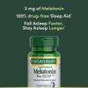 Nature's Bounty Melatonin, Promotes Relaxation & Sleep, 100% Drug Free Sleep Aid, 3 mg, 120 Quick Dissolve Tablets view 3