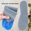 1Pair Long 9.8in Blue Silicone Gel Reusable Honeycomb Full Length Non Slip Comfort Sports Insole Air Cushion Damping Shoe Pad Cushion Shoe Inserts for Women (Small) view 4