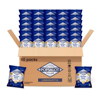 Popsalot-Gourmet Popcorn | Oven-Baked | Gluten-Free | Air-Popped | Flavored Popcorn Gourmet | Popcorn Snack Packs | Pop-Corn Snack Ready to Eat in Every Movement (London Kettle Corn)
