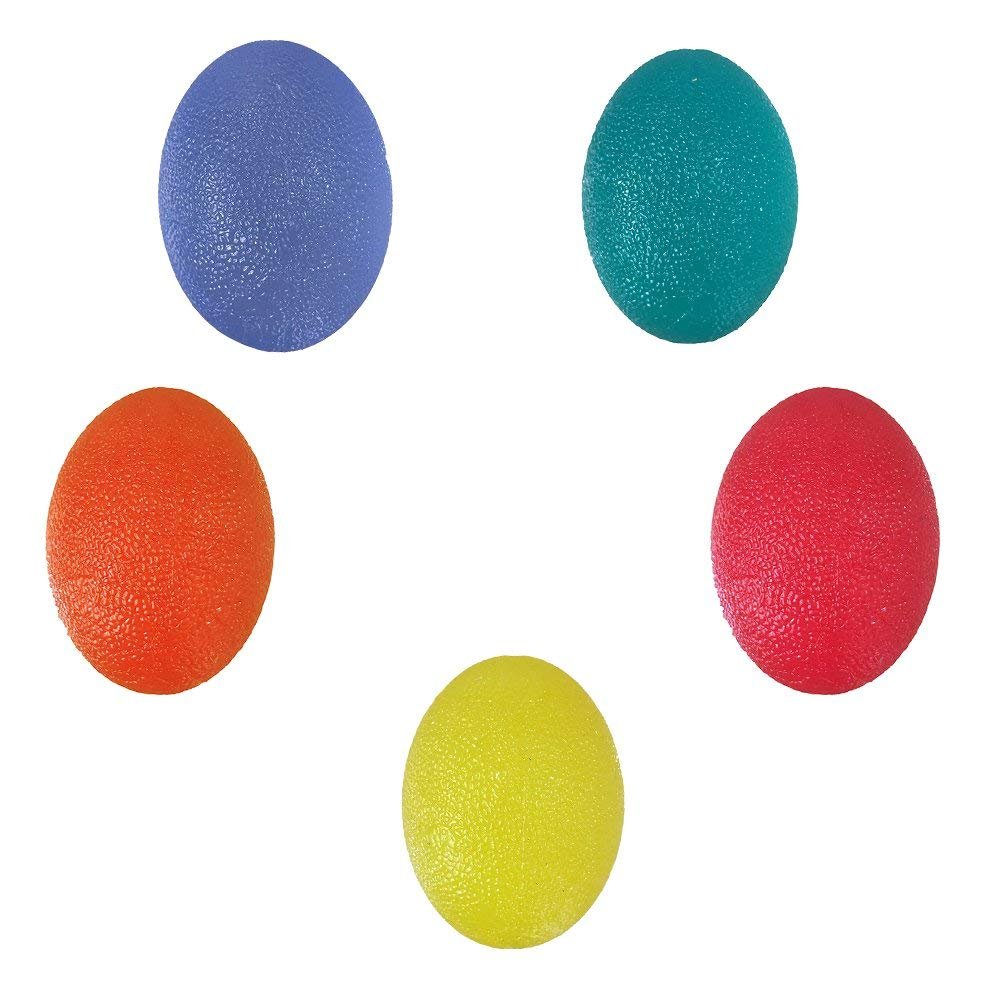 5 Pack Multiple Resistance Therapy Exercise Gel Squeeze Balls for Hand Finger Wrist Muscles Arthritis Grip Exerciser Strengthening