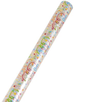 JAM Paper Cellophane Design Gift Wrap - Confetti Burst - 20 sq ft. - Sold Individually