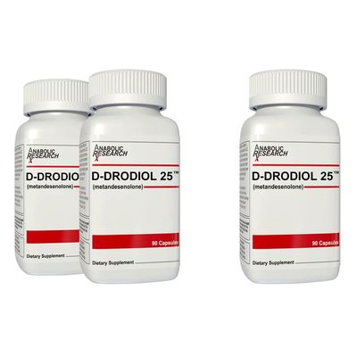 D-Drodiol 25 - 3 Month Supply - 270 capsules - Mass, Strength, & Power