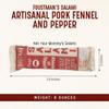 Foustman's Salami Fennel and Pepper Pork Artisanal, Nitrate-Free, Naturally Cured, Gluten-Free, Dairy-Free, 8 Oz Sticks view 3