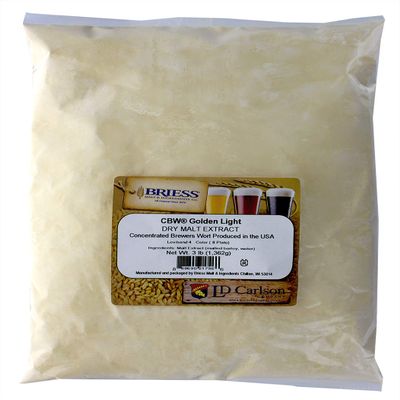 Briess HOZQ8-875 Dried Malt Extract- Golden Light- 3 lb.