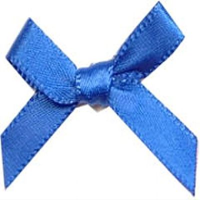 Minerva Crafts 6mm Small Ribbon Bows Royal Blue - Each