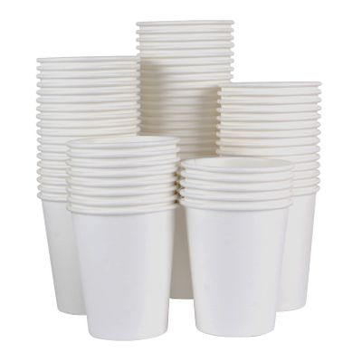 Yes!Fresh Hot Party Paper Cups, 8 Ounce, 50 Count, Multiple Colors (White)