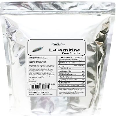 NuSci L-Carnitine Pure Powder Energy (100g (3.52 oz))